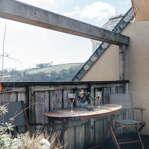 Dine alfresco on your private decking area