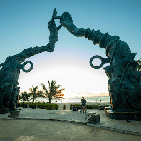 Enjoy a day out in nearby Playa del Carmen, known for its vibrant coral reefs