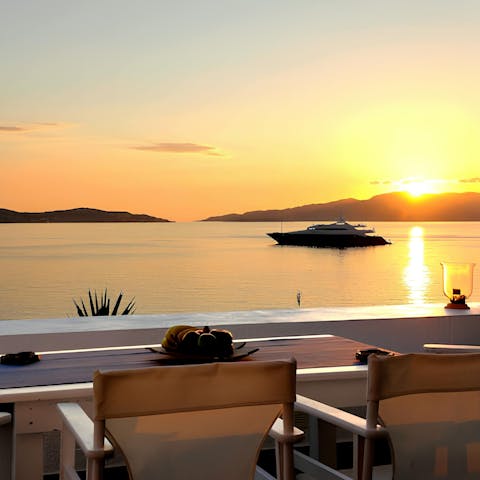 Watch the sun set with a drink in hand