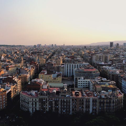 Admire the modernist architecture in the surrounding Eixample district