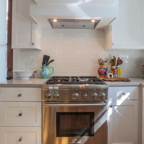 Cook up a wholesome, homegrown meal in the fully-equipped kitchen