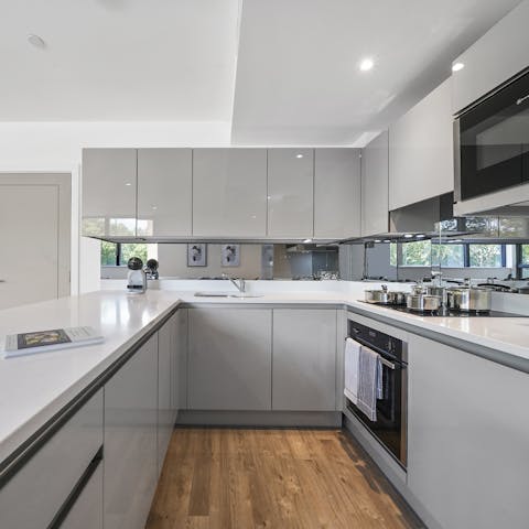 Channel your inner chef in the fully equipped kitchen