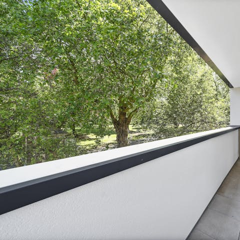 Enjoy green views from the balcony