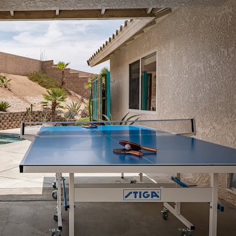 Begin a table tennis tournament with your loved ones