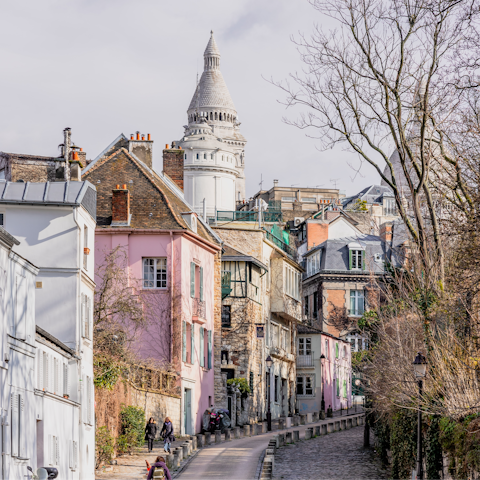 Stroll through the winding streets of nearby Montmartre
