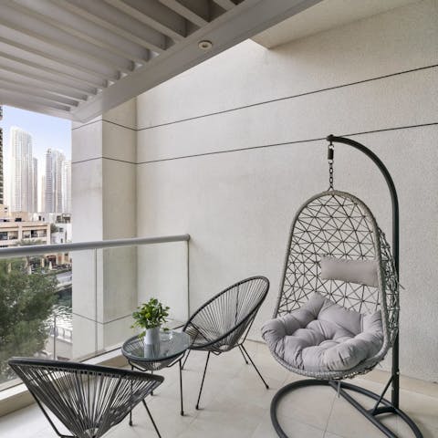 Grab a coffee and nestle into the egg chair with a good book