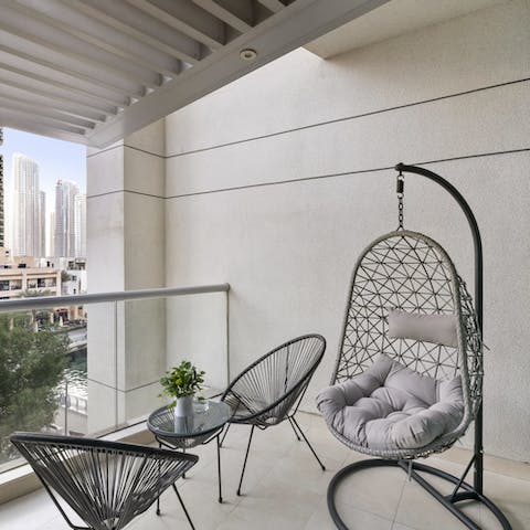 Grab a coffee and nestle into the egg chair with a good book