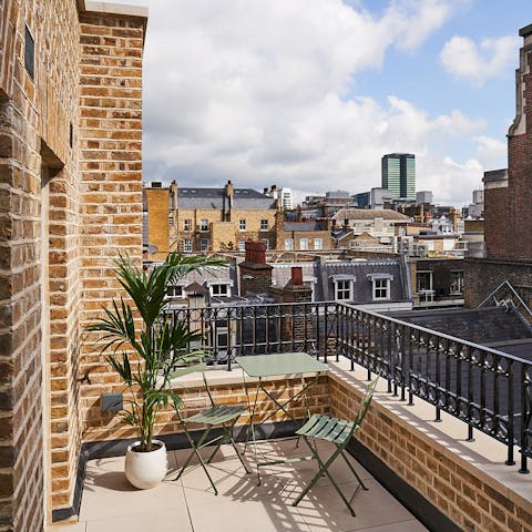 Soak in the city from up high on the terrace
