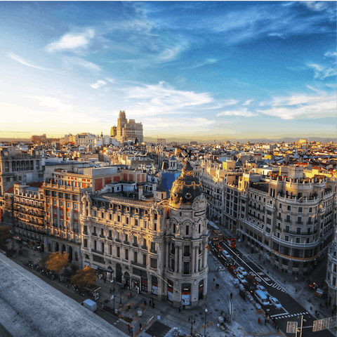 Hop in the car and drive over to Madrid in around fifty minutes