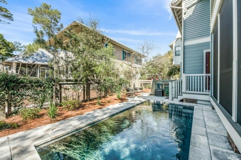 Cool off in the private pool after a day exploring the coast