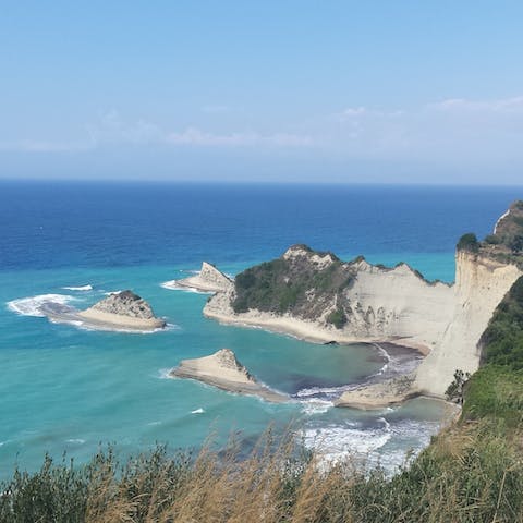 Immerse yourself in the natural beauty of Corfu, home to pristine beaches and a majestic old town