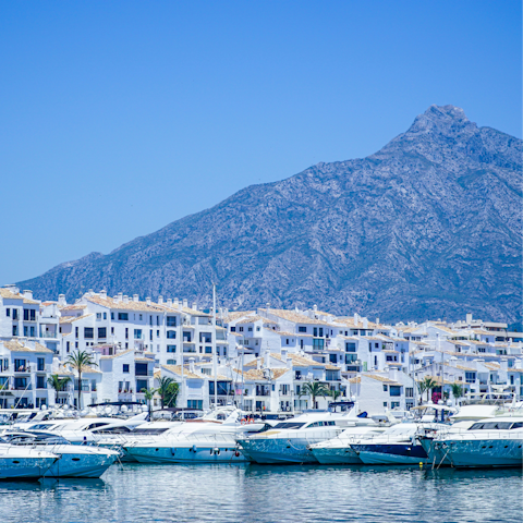 Take a coastal drive to Marbella, forty minutes away