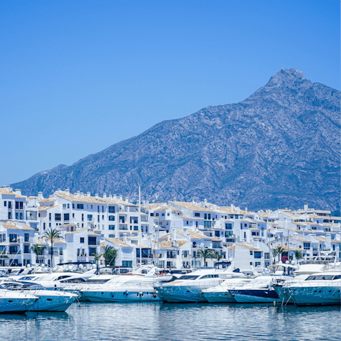 Take a coastal drive to Marbella, forty minutes away