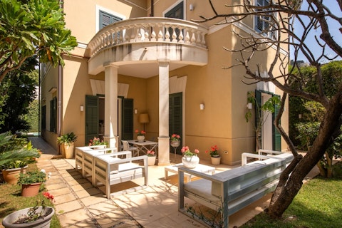 Laze through long afternoons on the colonnaded terrace
