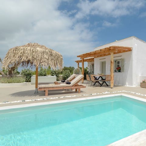 Take a refreshing dip in the swimming pool