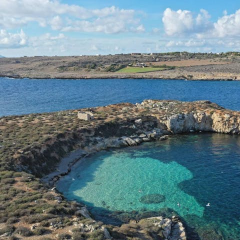 Go swimming in the sea, just 100 metres away