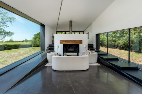 Look out across the rolling fields from the living space