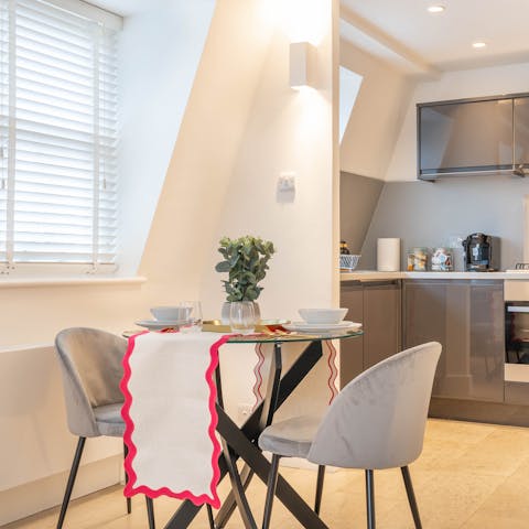 Nibble on light bites before grabbing dinner nearby