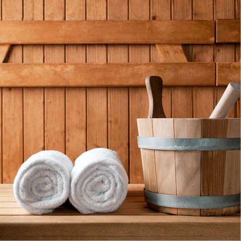 Sweat out the previous evening's excesses in the thermal sauna