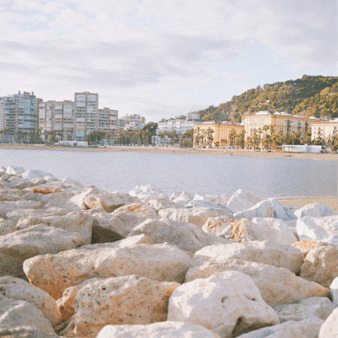 Rent a sun lounger on the popular sands of Playa de la Malagueta, near this home