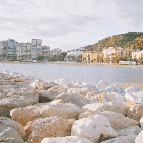 Rent a sun lounger on the popular sands of Playa de la Malagueta, near this home