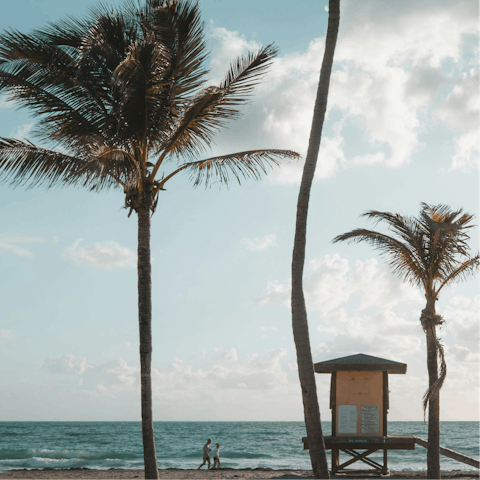 Begin your stay in Florida with a stroll to Lauderdale Beach