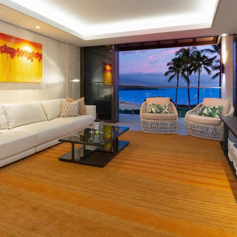 Watch the sunset from the comfort of the living area