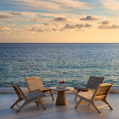 Enjoy uninterrupted sea views from the scenic terrace