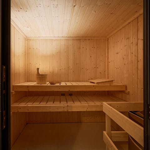 Start your day with a relaxing spell in the sauna