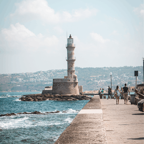 Drive 20km to Heraklion and enjoy some sightseeing on the Crete coast