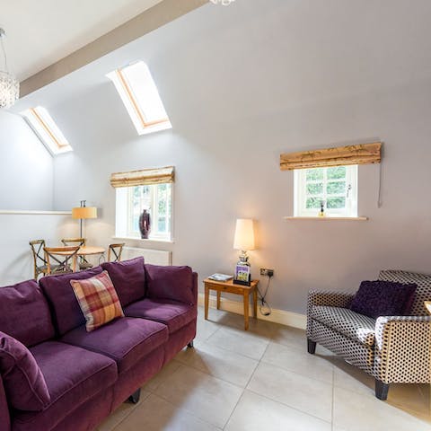 Unwind in the charming living area