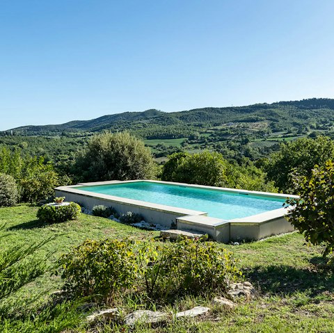 Cool off in the private swimming pool