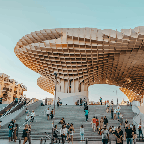 Walk twenty minutes to the Setas de Seville