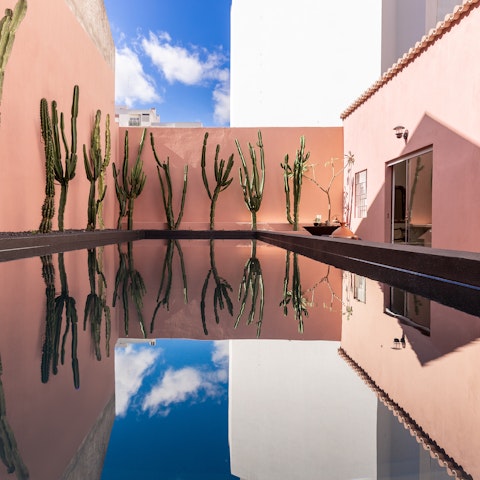 Take a refreshing dip in the pool and then make your way to the beach