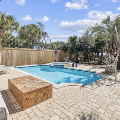 Savour slow afternoons lounging by the private pool