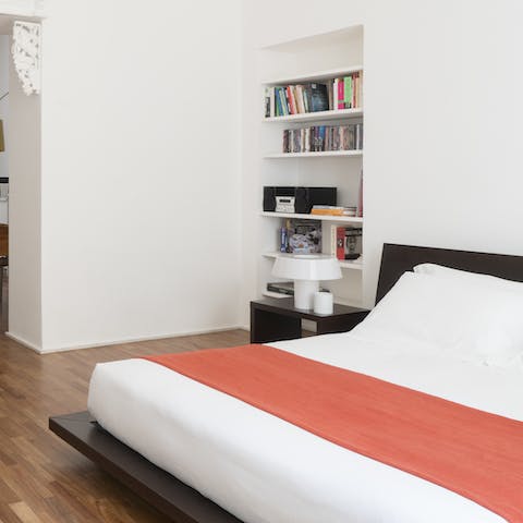 Select a book from the shelves and enjoy a leisurely morning at home