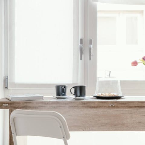Savour the abundance of natural light with a morning cuppa