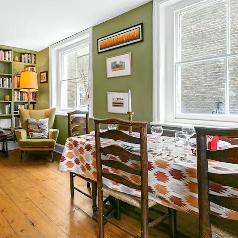 Sip a glass of English fizz at the dining table
