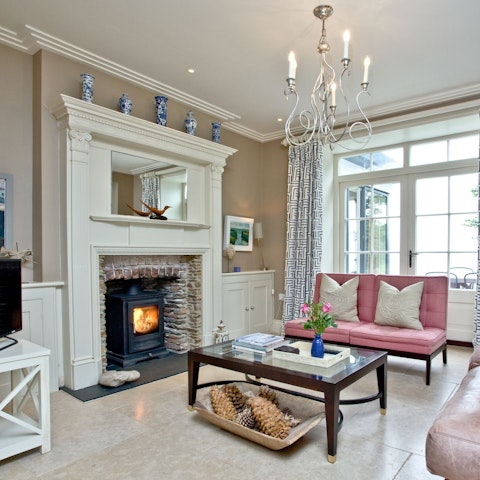 Admire the home's elegant interiors