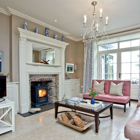 Admire the home's elegant interiors