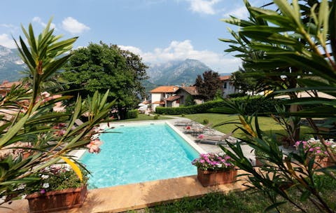 Enjoy a refreshing dip in the private pool as the sun warms your skin