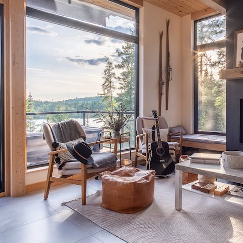 Get cosy amidst the stylish interiors of the living area