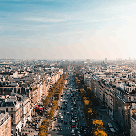 Enjoy a spot of shopping along Les Champs-Élysées