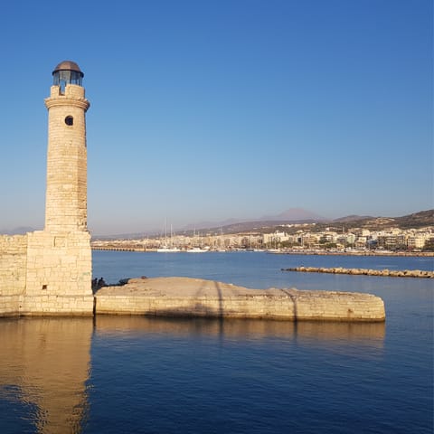 Explore the harbour town of Rethymno – a short drive away
