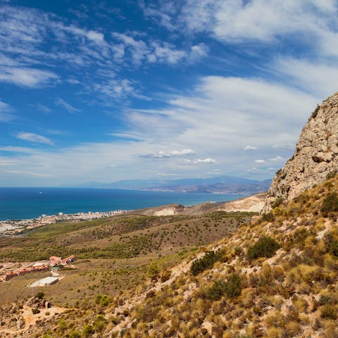 Stay in the lively village of La Cala De Mijas, only a ten-minute walk from the beach