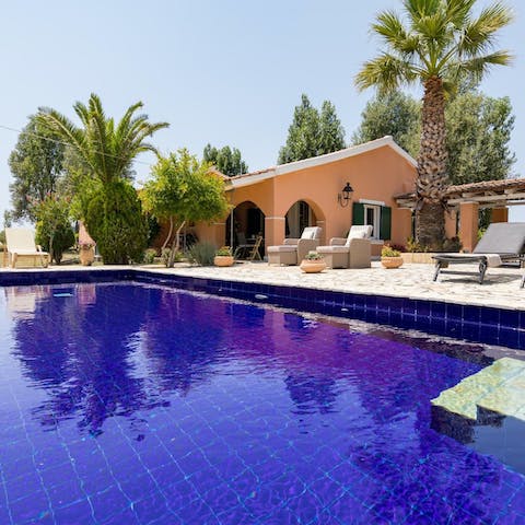Swim lengths in the private swimming pool