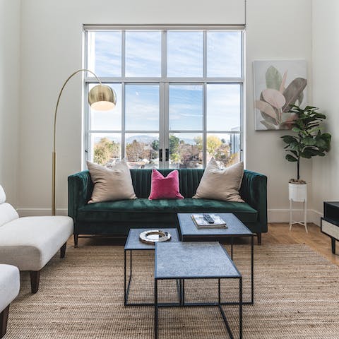 Make yourself comfortable in the immaculate living area