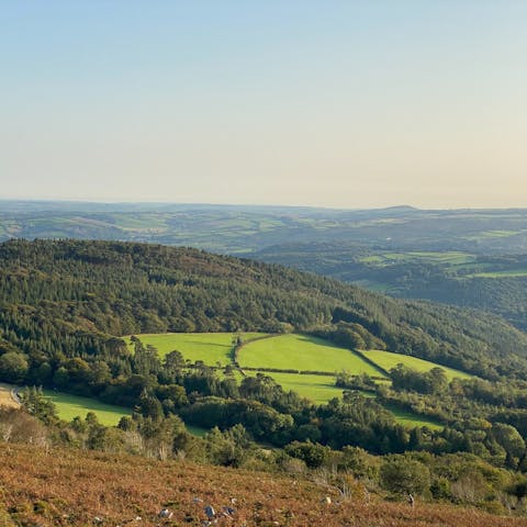 Explore Dartmoor National Park, a twenty-four minute drive away