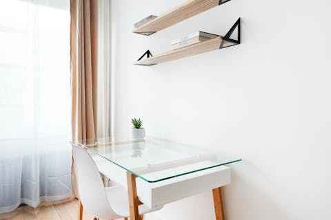 Settle at the desk for a spot of remote working