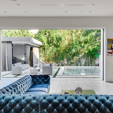 Throw open the doors and effortlessly embrace the indoor-outdoor lifestyle
